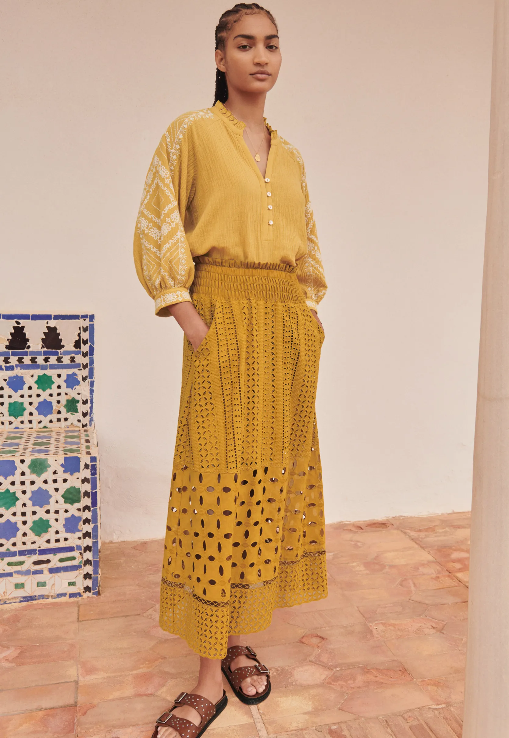 broderie_aline_skirt_0.webp Women Wrap London Dresses & Skirts*Broderie A-Line Skirt
