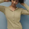 Women Wrap London Jersey Tops*Button-Through Top