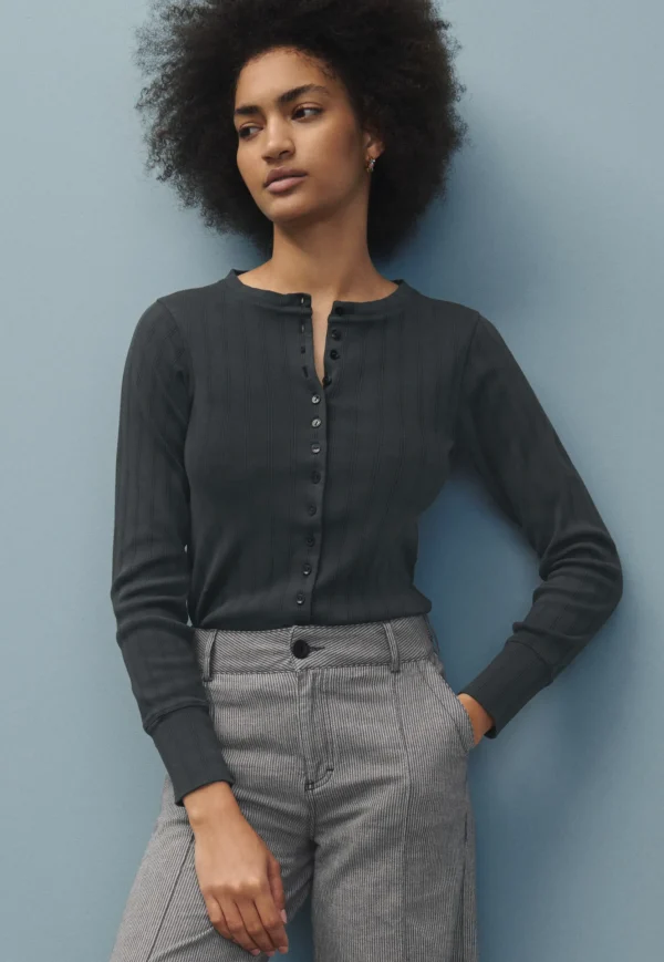Women Wrap London Jersey Tops*Button-Through Top