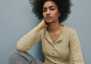 Women Wrap London Jersey Tops*Button-Through Top