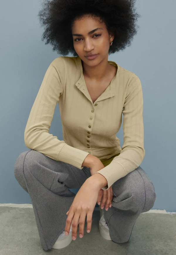 Women Wrap London Jersey Tops*Button-Through Top