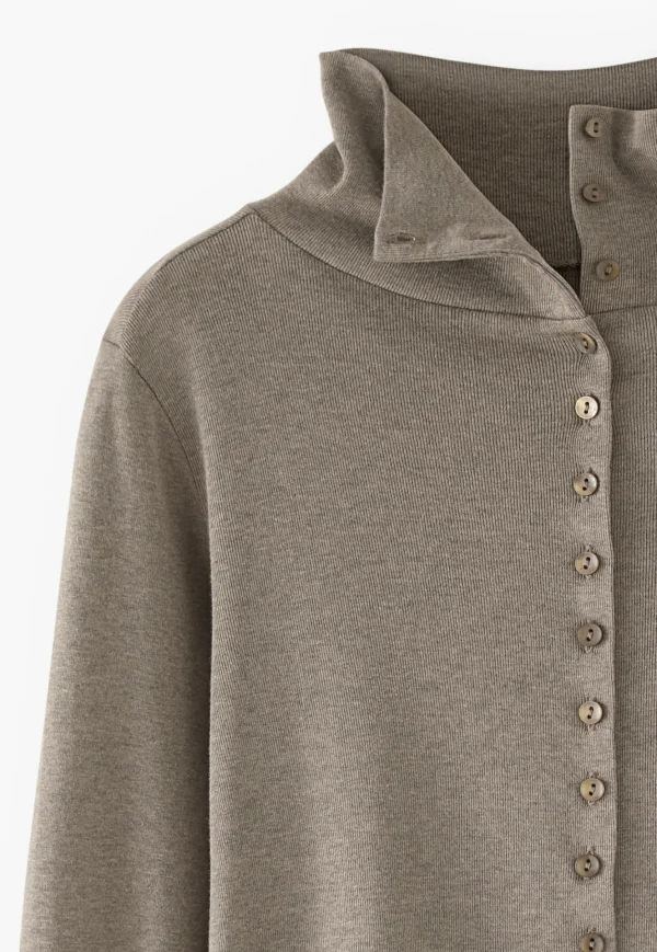 Women Wrap London Jersey Tops*Button-Through Top