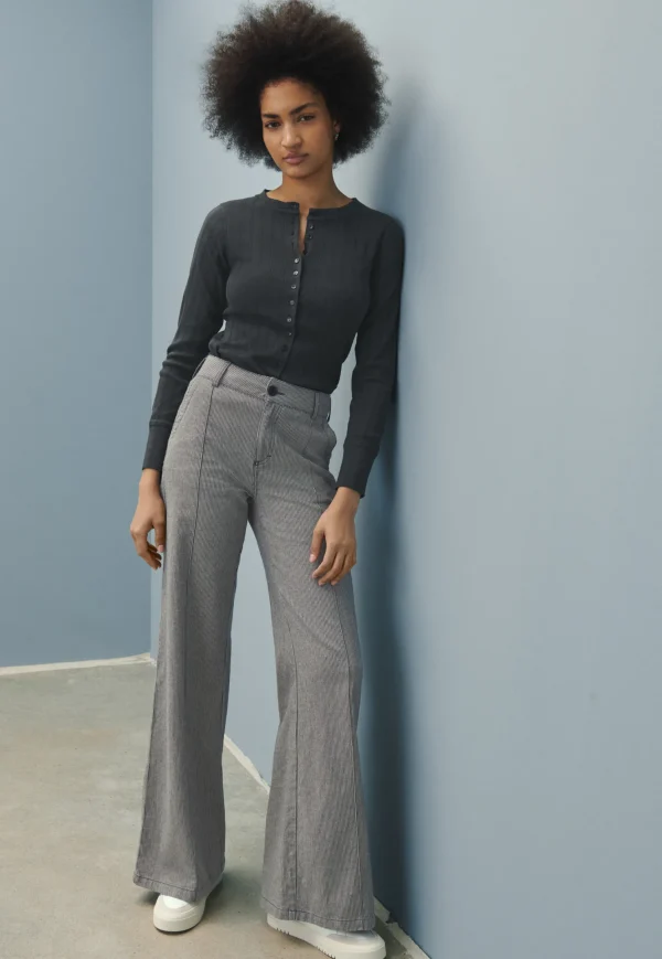Women Wrap London Jersey Tops*Button-Through Top