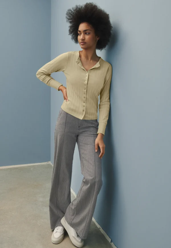 Women Wrap London Jersey Tops*Button-Through Top