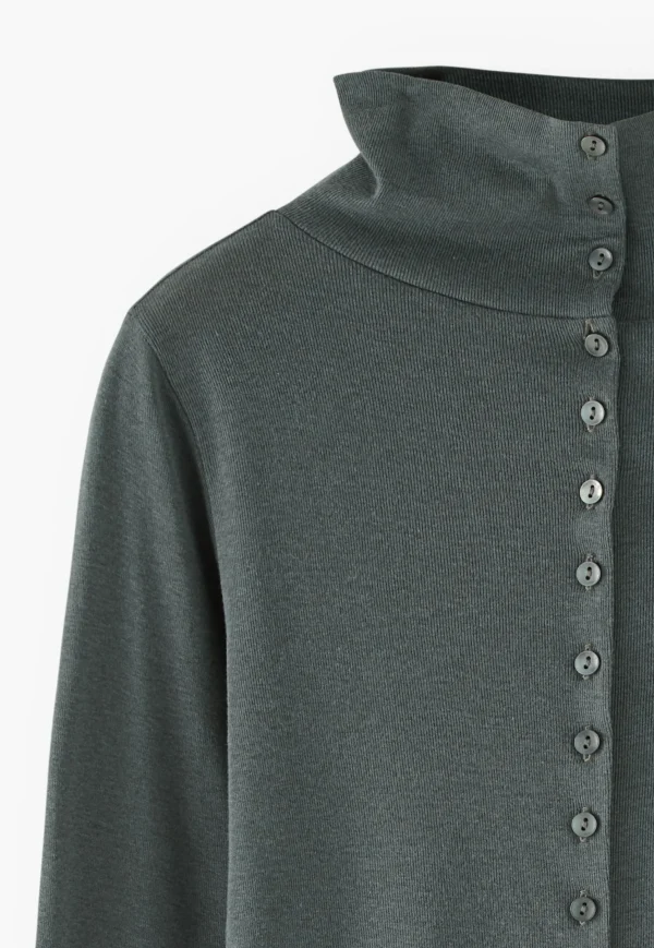 Women Wrap London Jersey Tops*Button-Through Top