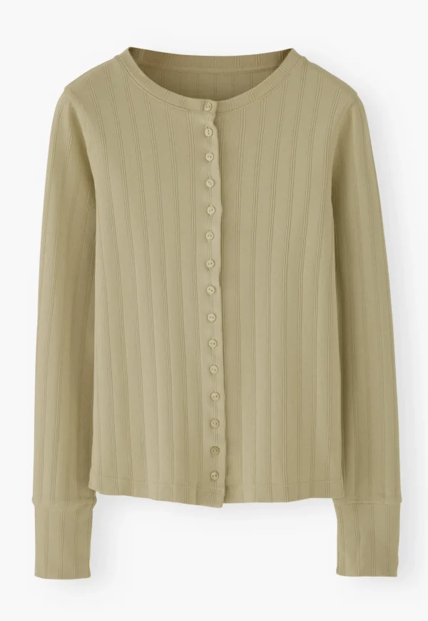 Women Wrap London Jersey Tops*Button-Through Top
