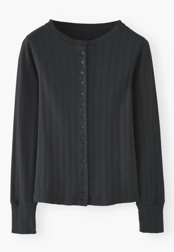 Women Wrap London Jersey Tops*Button-Through Top