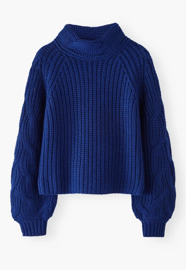 Women Wrap London Knitwear*Cable-Knit Sweater