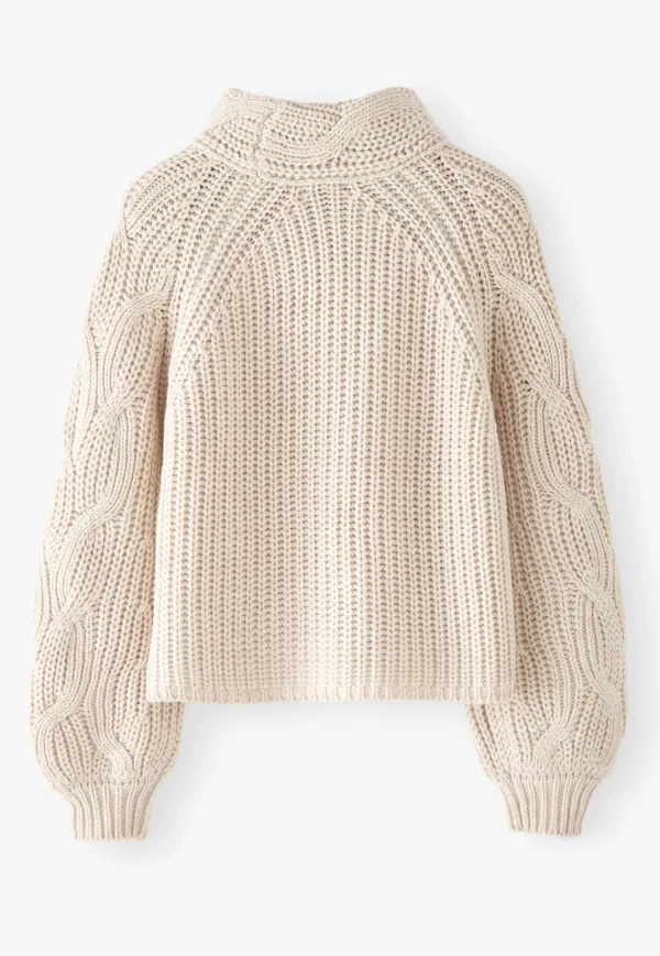Women Wrap London Knitwear*Cable-Knit Sweater