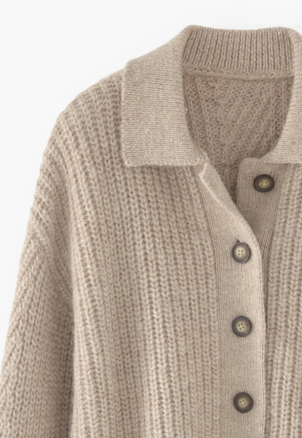 Women Wrap London Knitwear*Collared Cardigan