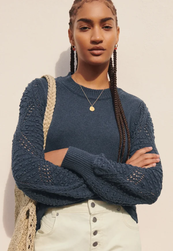 Women Wrap London Knitwear*Crochet-Stitch Sweater