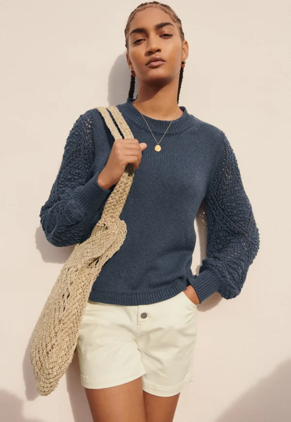 Women Wrap London Knitwear*Crochet-Stitch Sweater