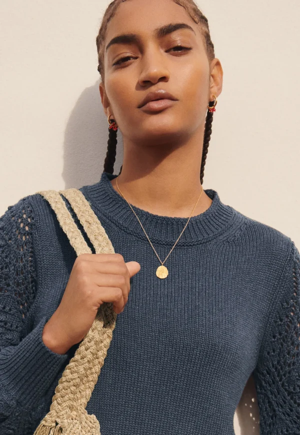 Women Wrap London Knitwear*Crochet-Stitch Sweater