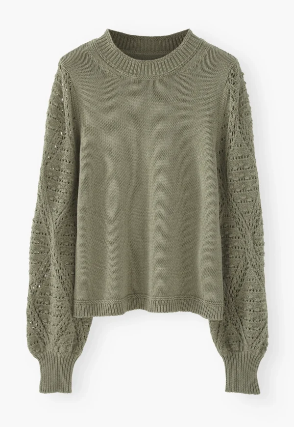Women Wrap London Knitwear*Crochet-Stitch Sweater