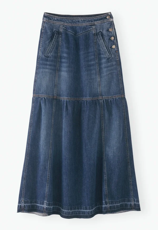 Women Wrap London Dresses & Skirts*Denim Maxi-Skirt