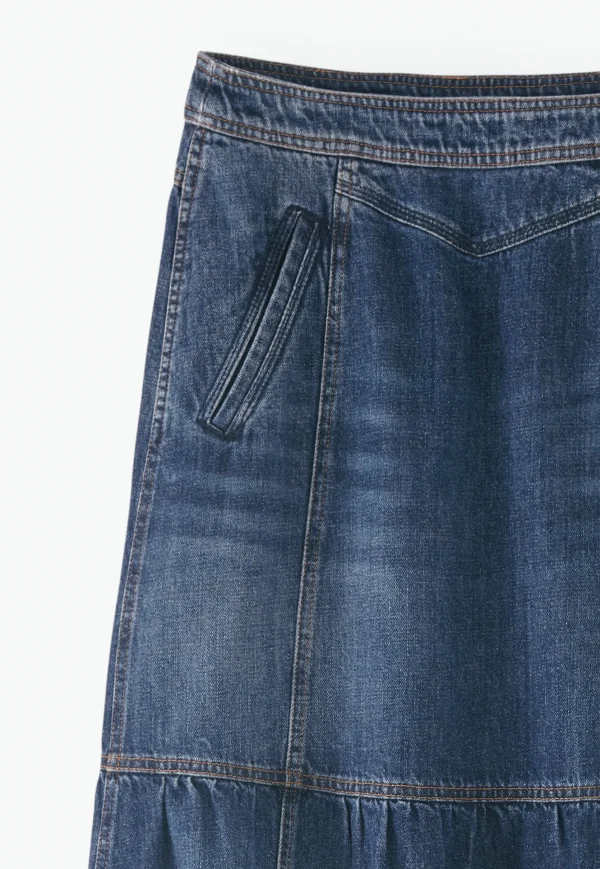 Women Wrap London Dresses & Skirts*Denim Maxi-Skirt