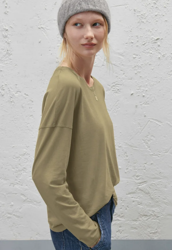 Women Wrap London Jersey Tops*Drop-Shoulder Top