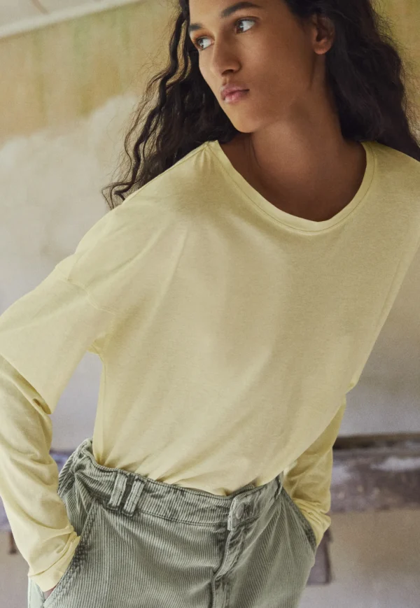 Women Wrap London Jersey Tops*Drop-Shoulder Top