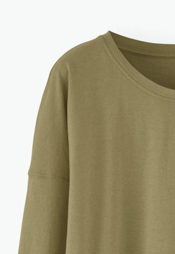Women Wrap London Jersey Tops*Drop-Shoulder Top