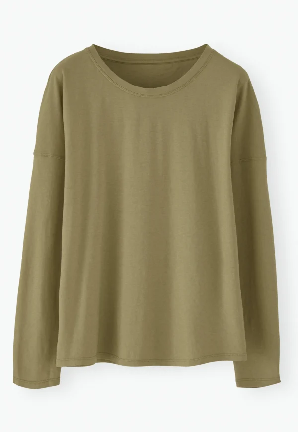 Women Wrap London Jersey Tops*Drop-Shoulder Top