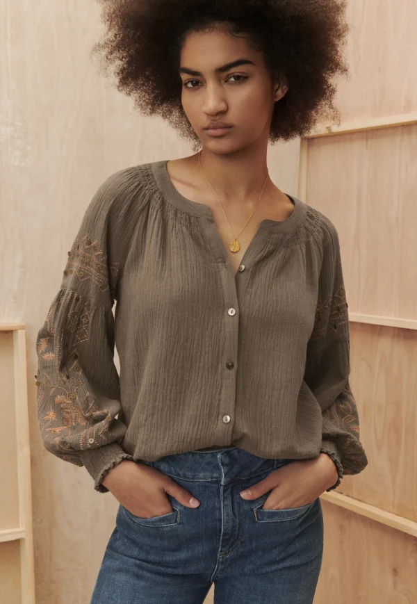 Women Wrap London Shirts & Tops*Embroidered Blouse