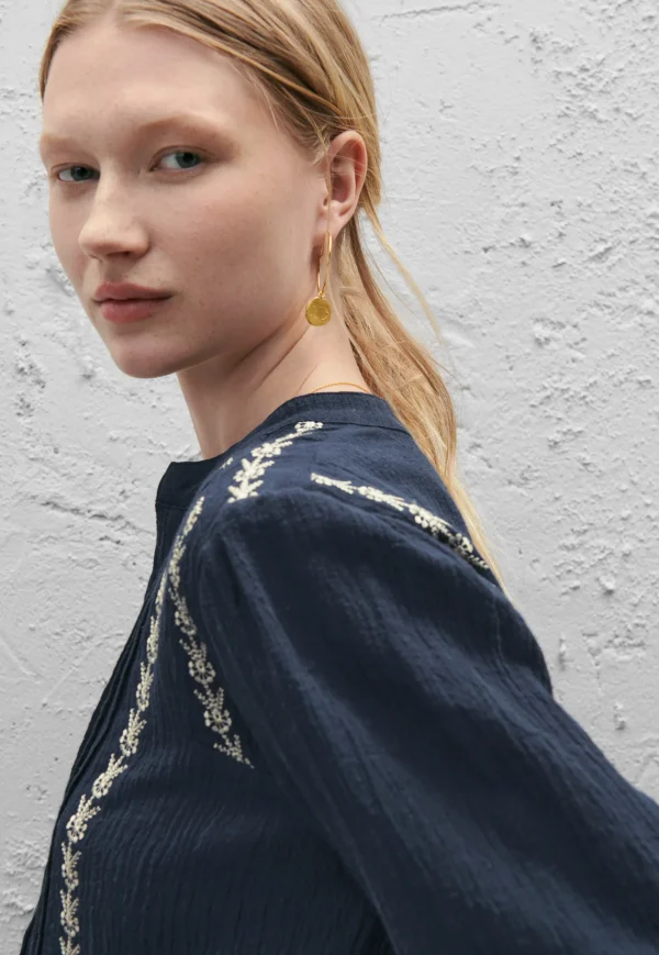 Women Wrap London Shirts & Tops*Embroidered Blouse