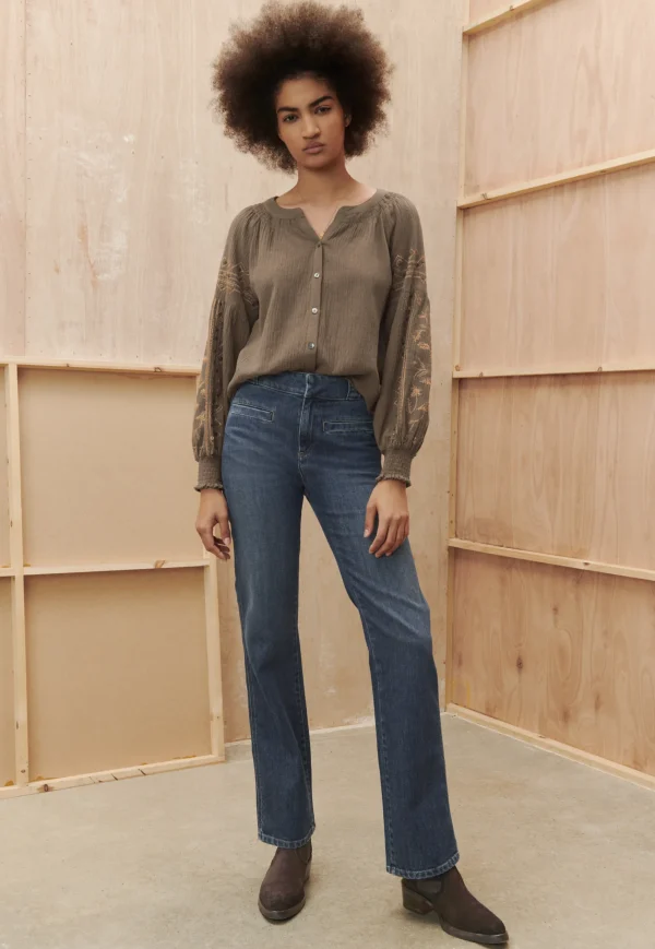 Women Wrap London Shirts & Tops*Embroidered Blouse