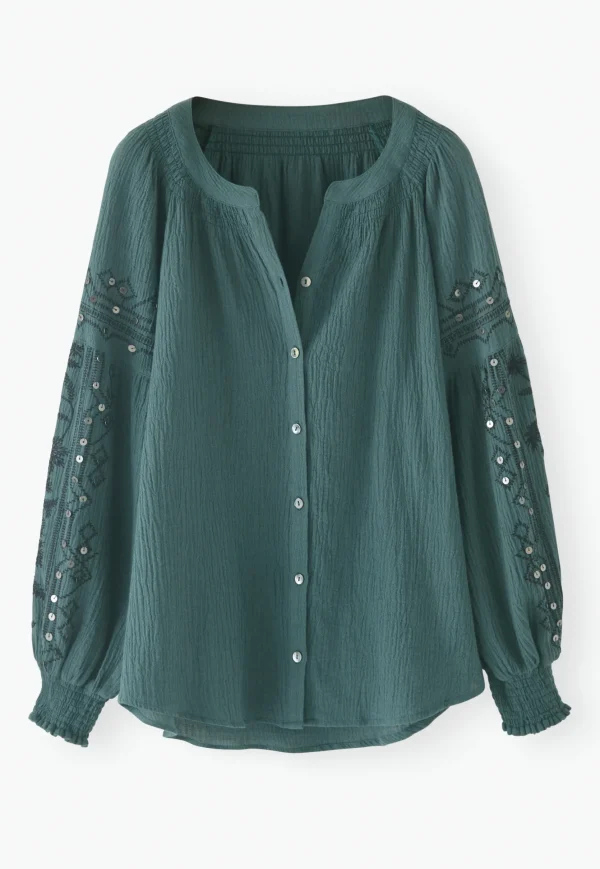 Women Wrap London Shirts & Tops*Embroidered Blouse