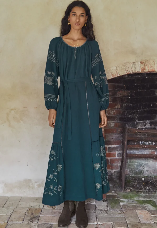 Women Wrap London Dresses & Skirts*Embroidered Maxi-Dress