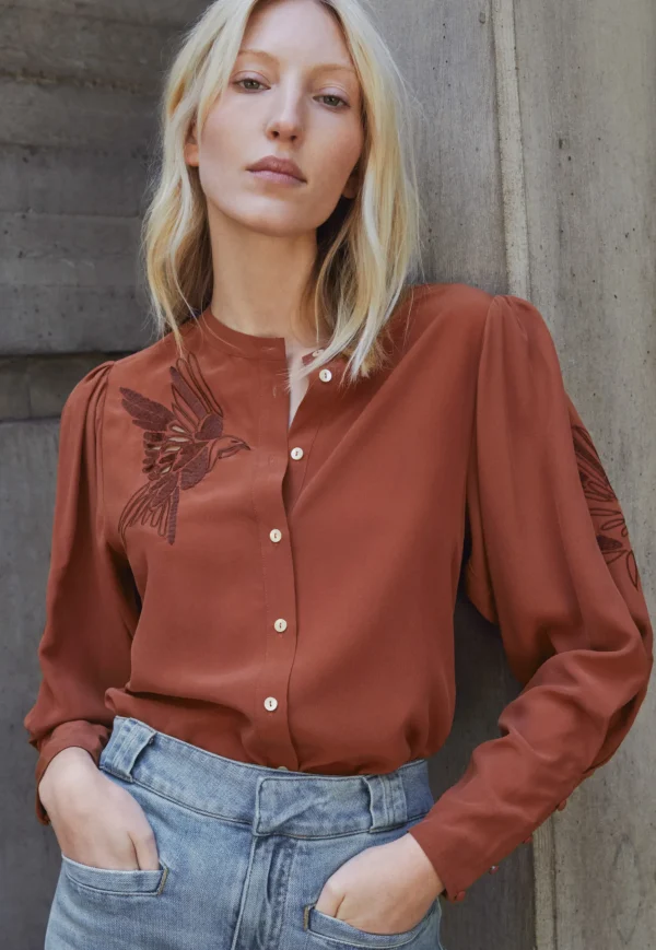 Women Wrap London Shirts & Tops*Embroidered Shirt