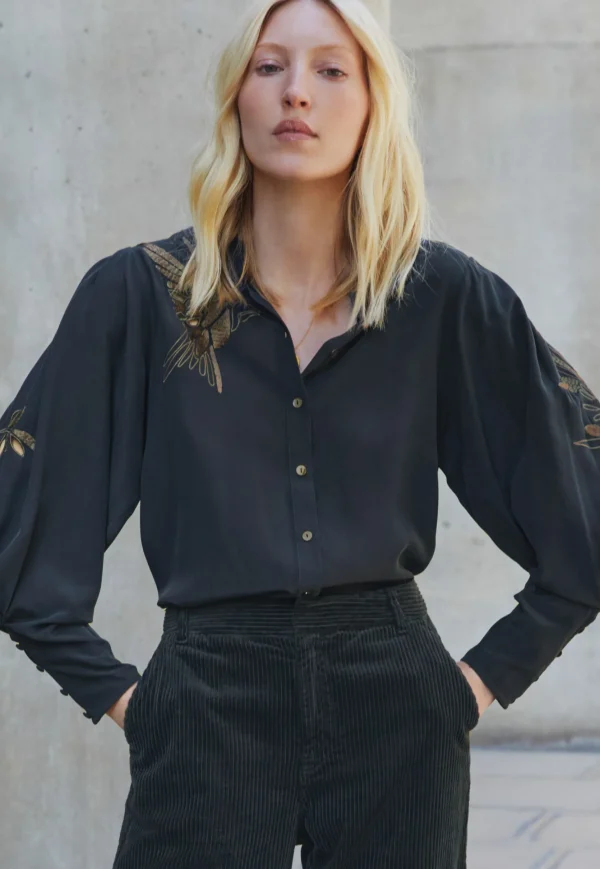 Women Wrap London Shirts & Tops*Embroidered Shirt