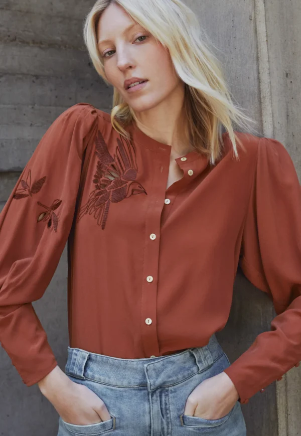 Women Wrap London Shirts & Tops*Embroidered Shirt
