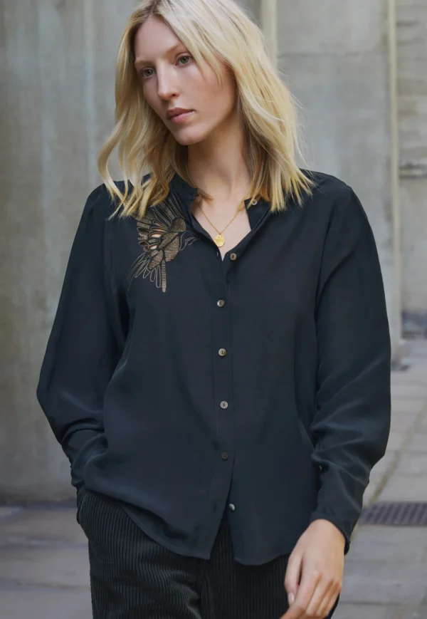 Women Wrap London Shirts & Tops*Embroidered Shirt