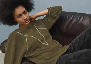 Women Wrap London Jersey Tops*Embroidered Sweatshirt