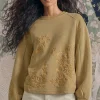 Women Wrap London Jersey Tops*Embroidered Sweatshirt