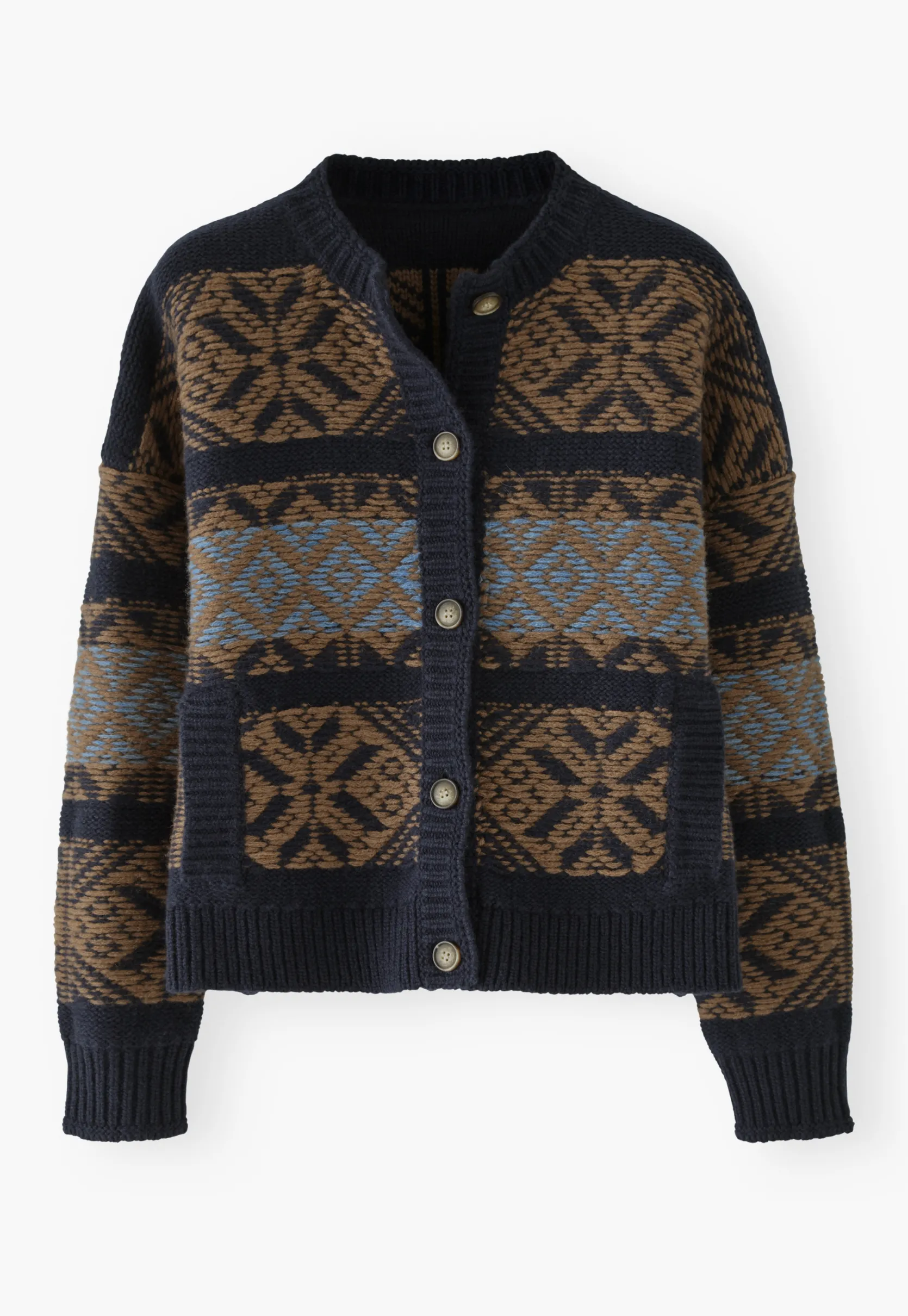 fair_isle_cardigan_2.webp Women Wrap London Knitwear*Fair Isle Cardigan