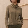 Women Wrap London Jersey Tops*Funnel-Neck Sweatshirt