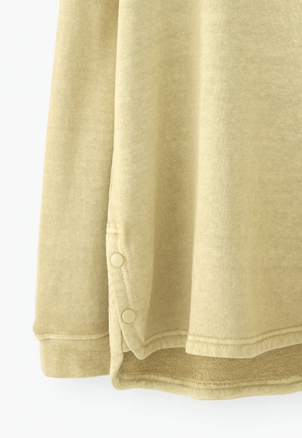 Women Wrap London Jersey Tops*Funnel-Neck Sweatshirt