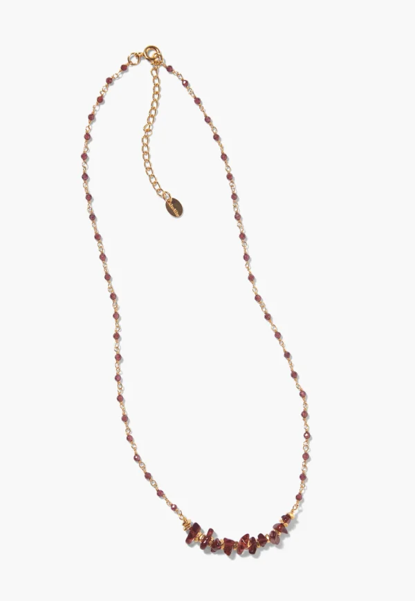 Women Wrap London Jewellery*Garnet Beaded Necklace