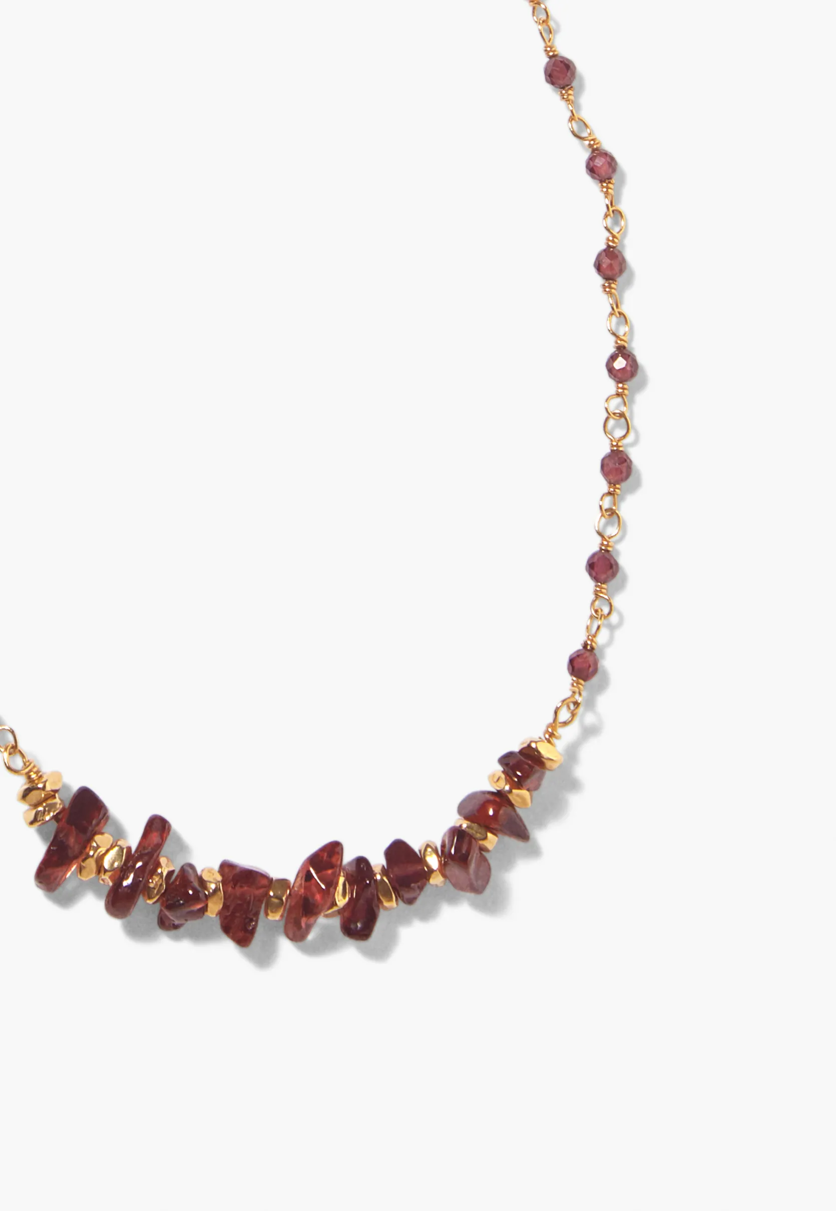 garnet_beaded_necklace_1.webp Women Wrap London Jewellery*Garnet Beaded Necklace