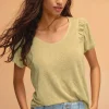 Women Wrap London Jersey Tops*Gathered-Sleeve Top