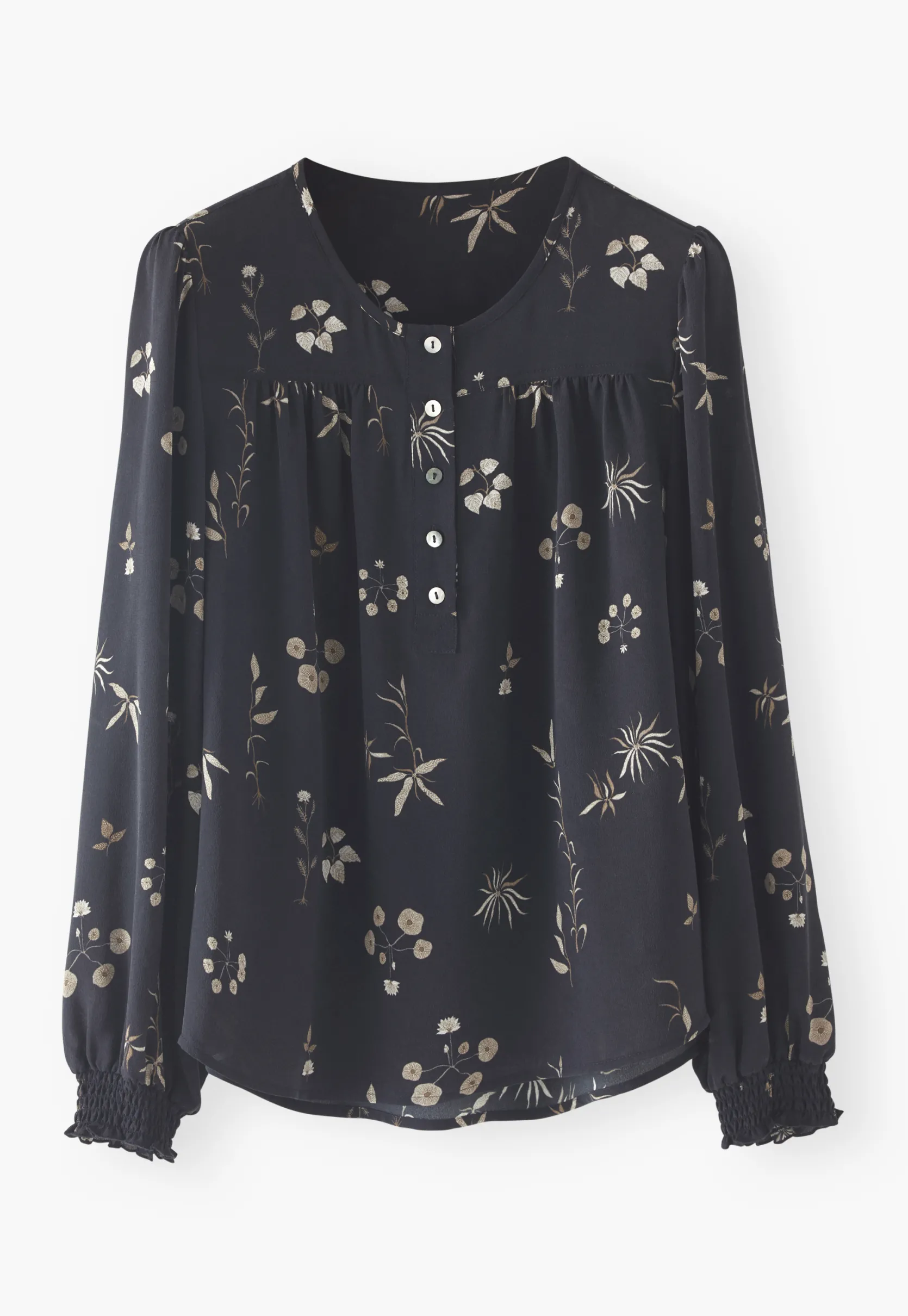 halfplacket_printed_blous_4.webp Women Wrap London Shirts & Tops*Half-Placket Printed Blouse