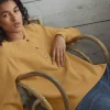 Women Wrap London Jersey Tops*Half-Placket Sweatshirt