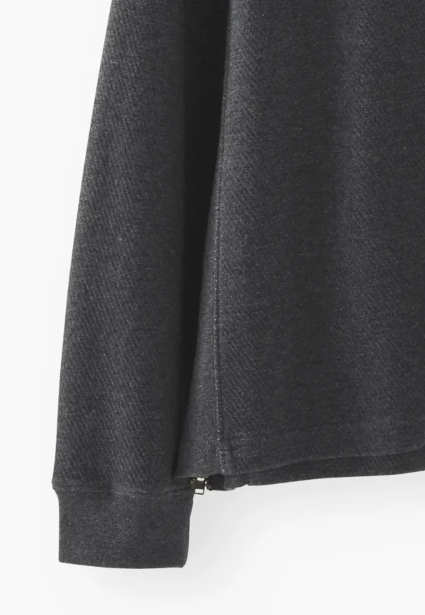 Women Wrap London Jersey Tops*Half-Placket Sweatshirt