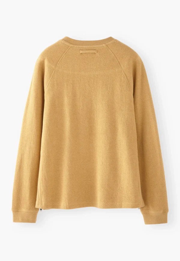 Women Wrap London Jersey Tops*Half-Placket Sweatshirt