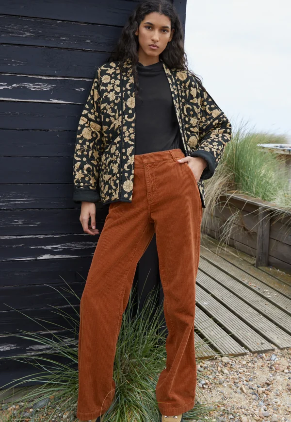 Women Wrap London Jersey Tops*High-Neck Top