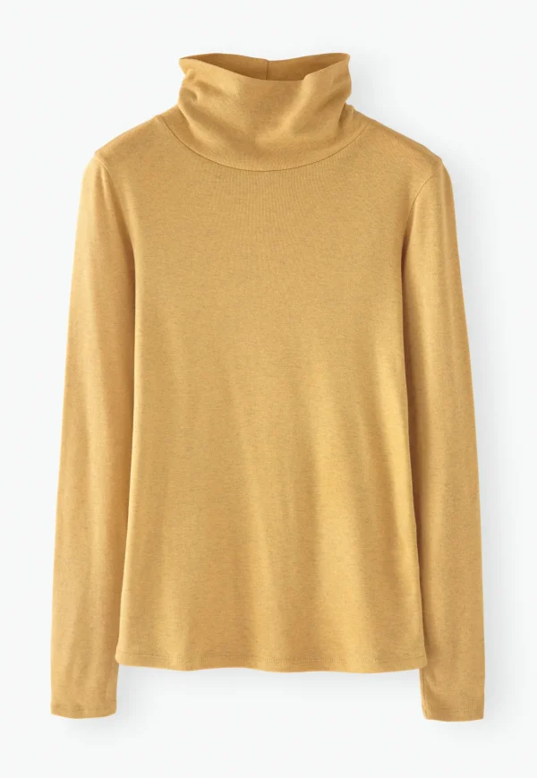 Women Wrap London Jersey Tops*High-Neck Top