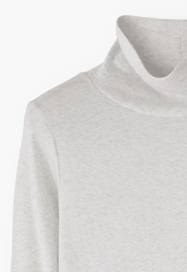 Women Wrap London Jersey Tops*High-Neck Top
