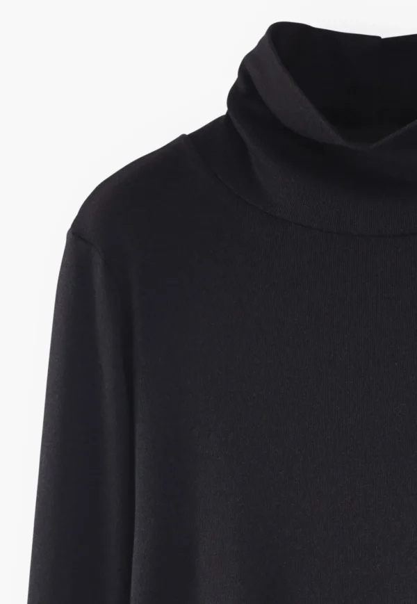 Women Wrap London Jersey Tops*High-Neck Top