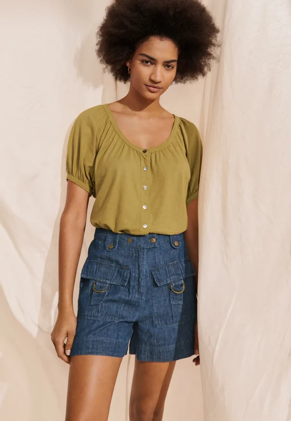 Women Wrap London Jeans & Trousers*Indigo Shorts